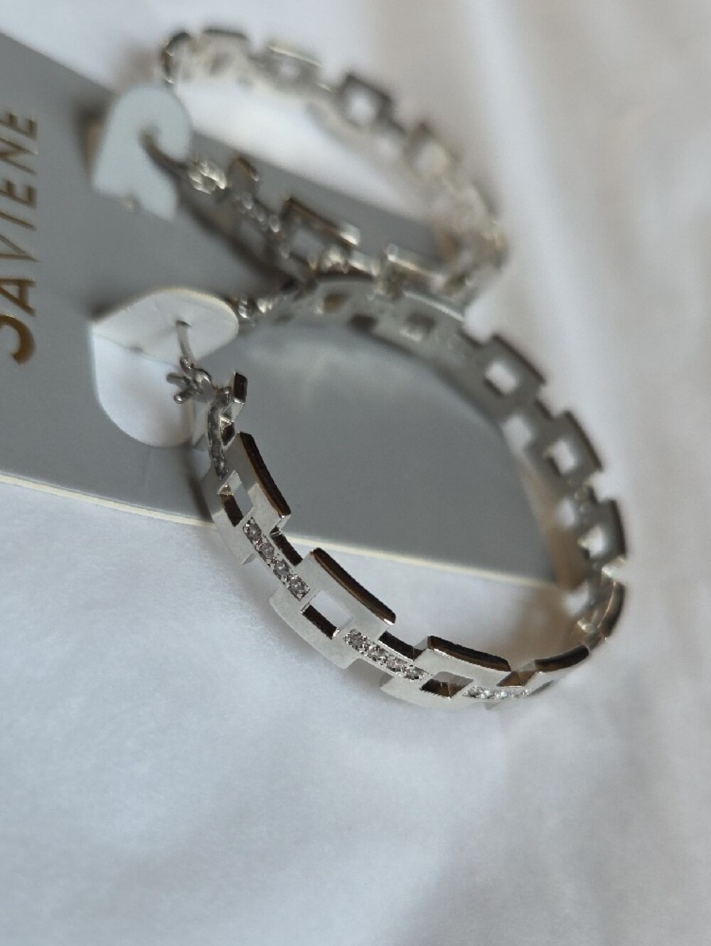 Saviene chain link hoop earrings - Picture 6 of 9